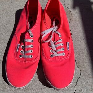 Vans Neon Pink Canvas Sneakers